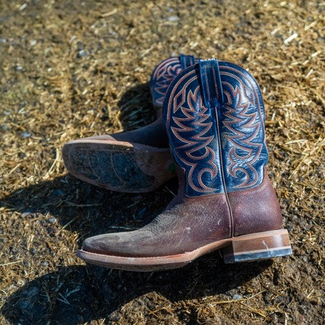 Hyer Blue Rumble and Walnut Clyde Boot