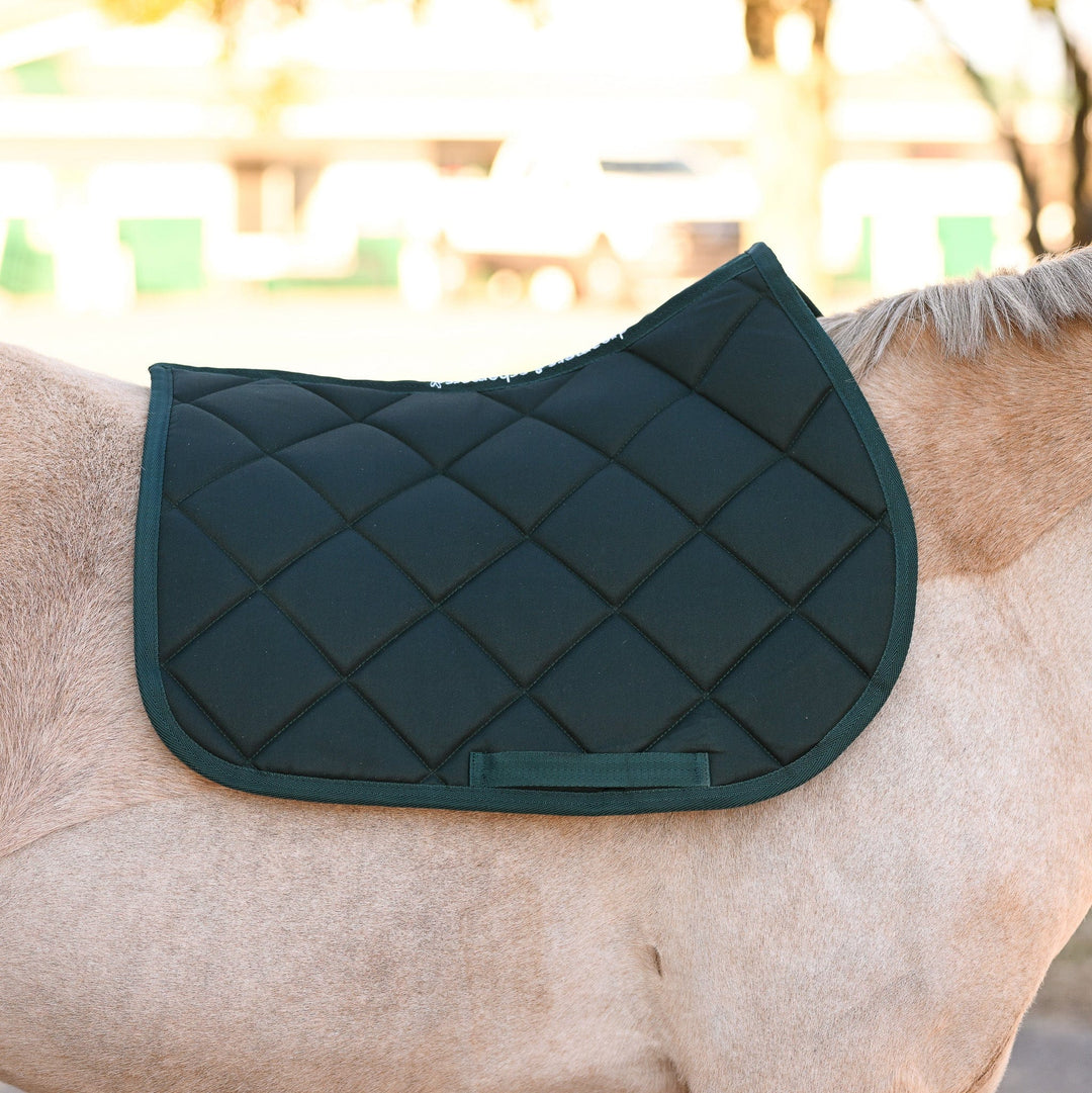Dreamers & Schemers Hunter Green English Saddle Pad