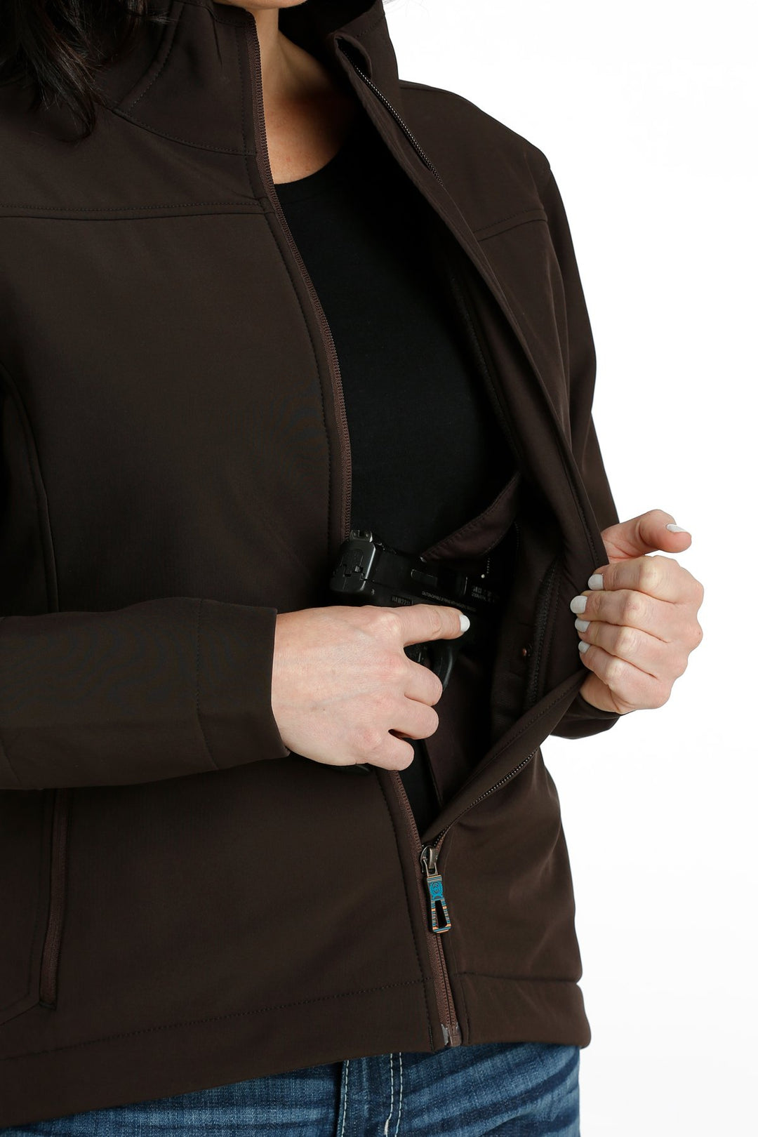Cinch Women's Concealed Carry Bonded Brown Jacket