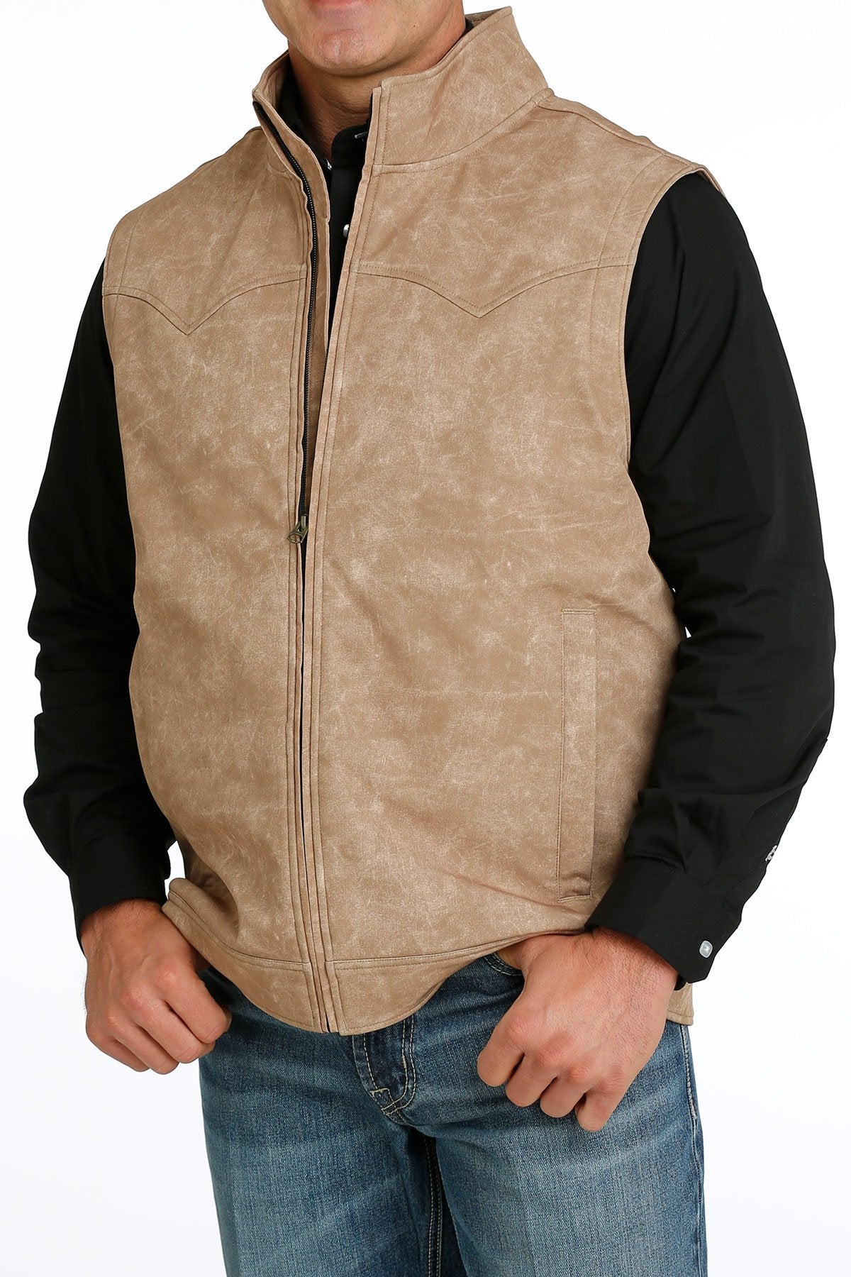 Cinch Men's Concealed Carry Khaki Bonded Vest