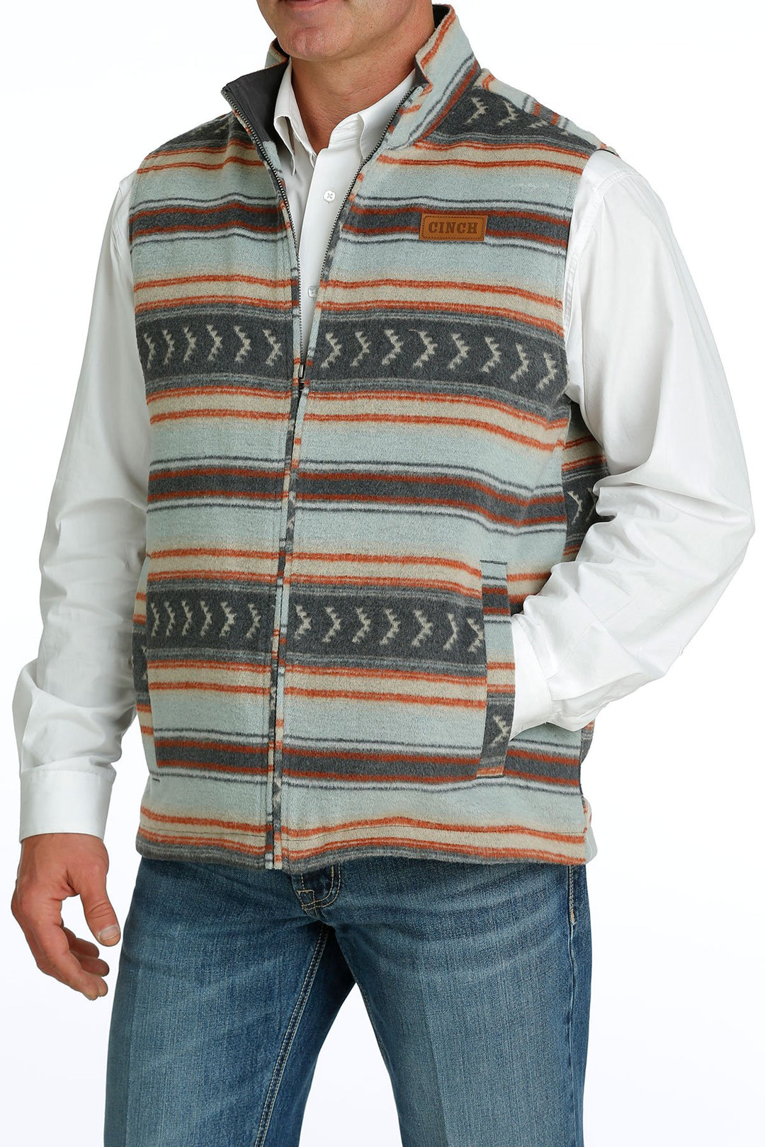 Cinch Men's Blanket Stripe Twill Vest