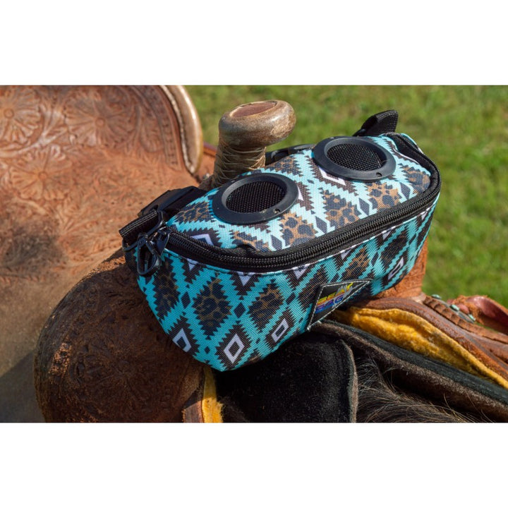 Schulz Equine Turquoise Leopard Aztec Beat Bag