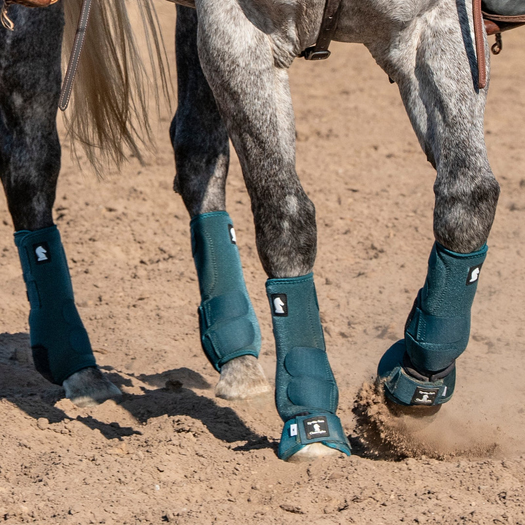 Classic Equine DyNo Turn Bell Boot-Dragonfly Green