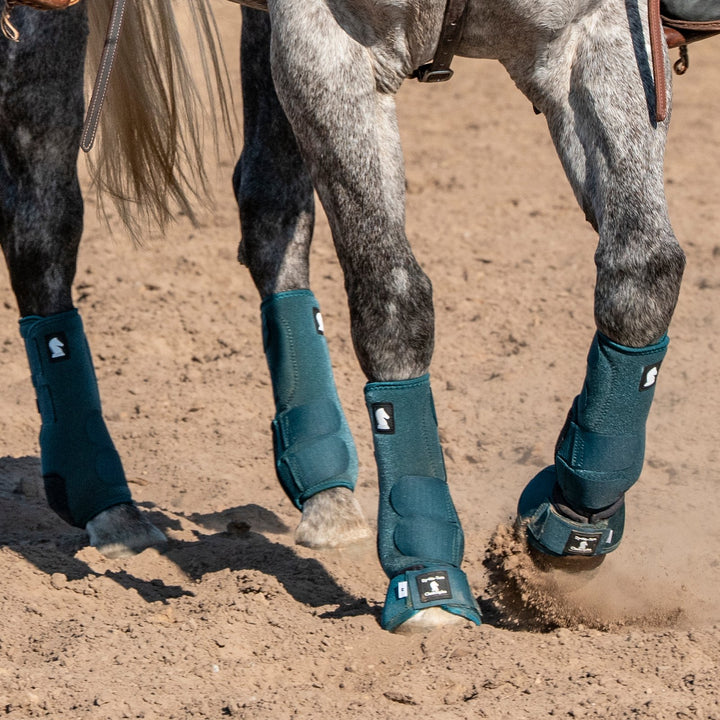 Classic Equine DyNo Turn Bell Boot-Dragonfly Green