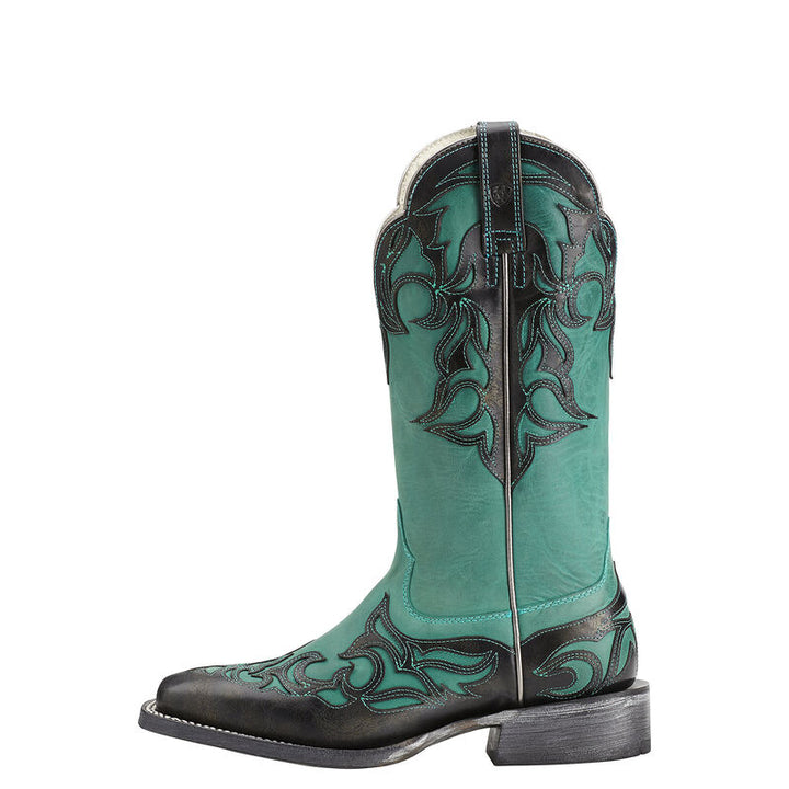 Ariat Women's Cassidy Western Boot-Glazed Midnight/Turquoise