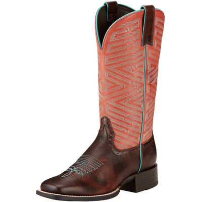 Ariat Women's Outsider Yukon Brown/ Fiery Red Boot - West 20 Saddle Co.