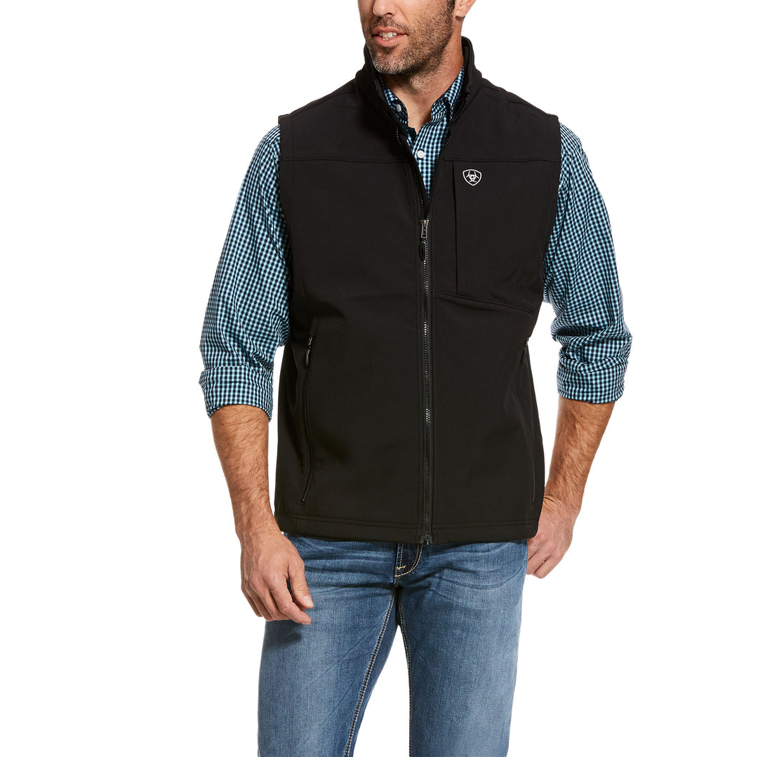 Ariat Men's Logo 2.0 Black Softshell Vest