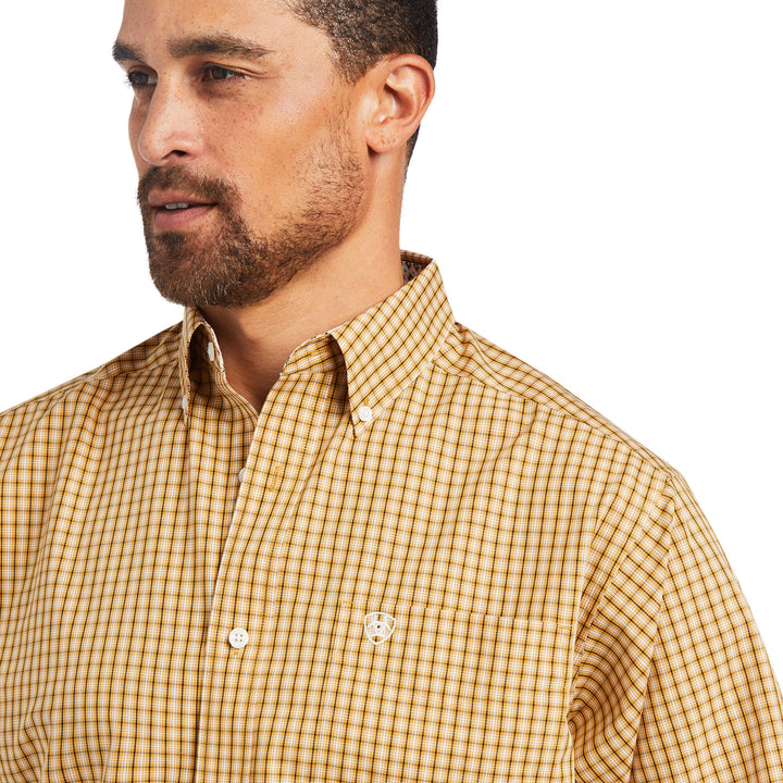 Ariat Men's Honey Mustard Wrinkle Free Harvey Classic Fit Shirt