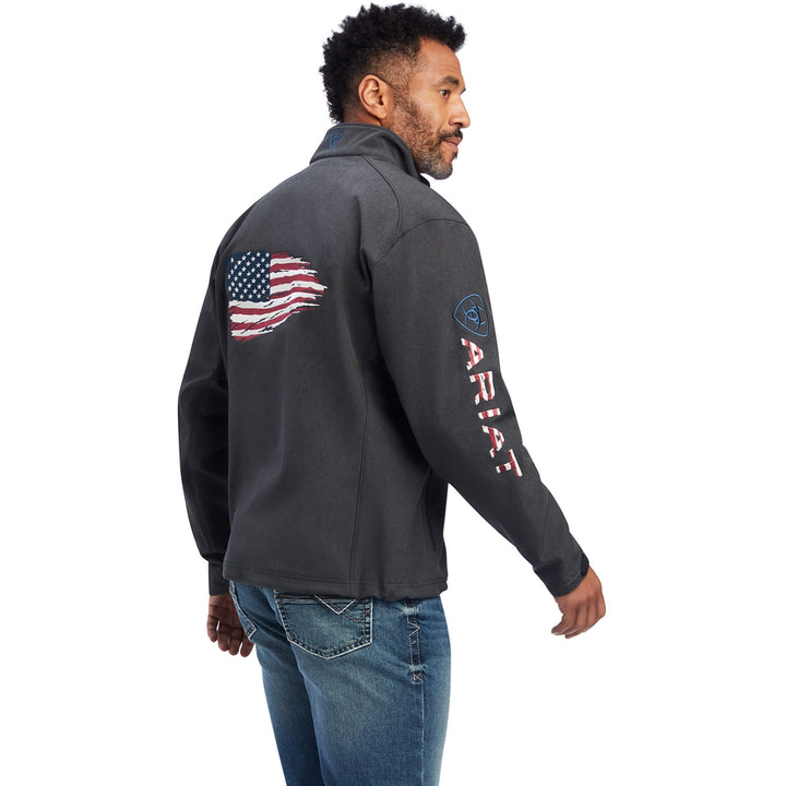 Ariat Men's Charcoal Logo 2.0 Patriot Softshell Jacket