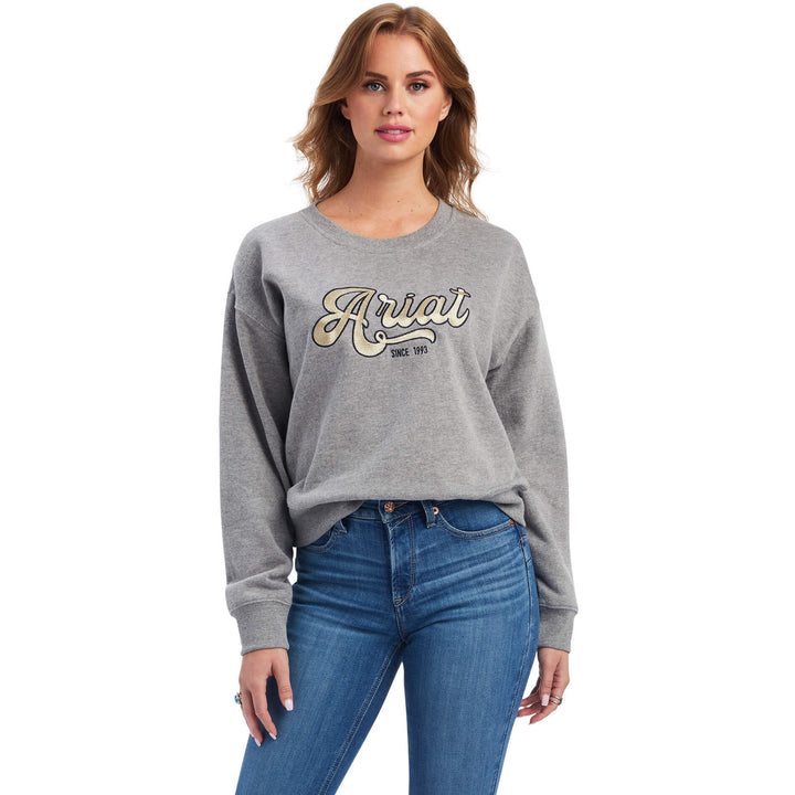 Ariat Women's REAL Metallic Varsity Logo Sweatshirt