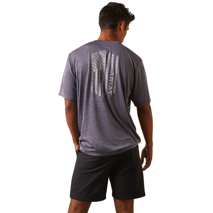 Ariat Men's Greystone Charger Vertical Flag Tee