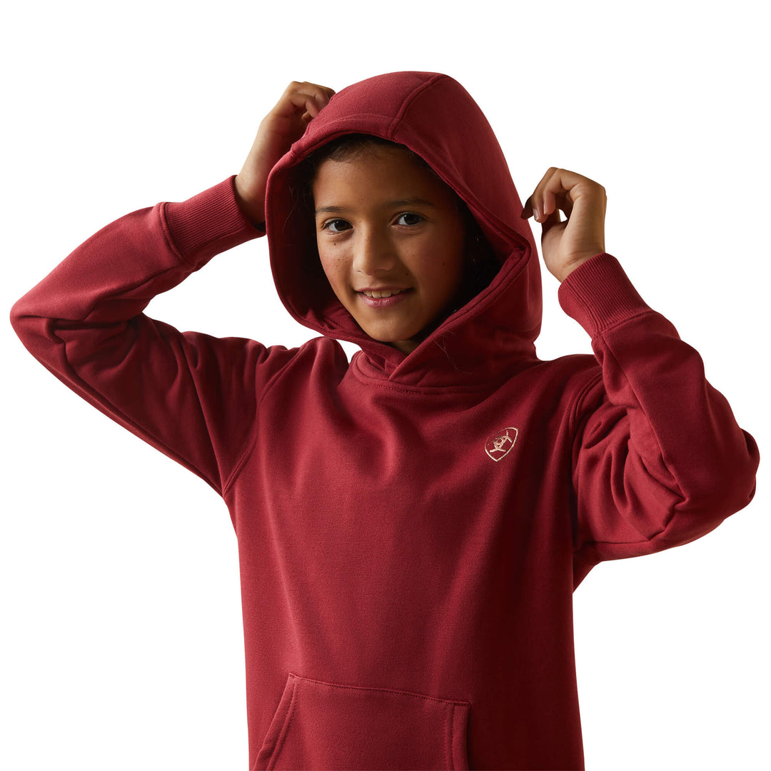 Ariat Kid's Earth Red REAL Arm Logo Hoodie