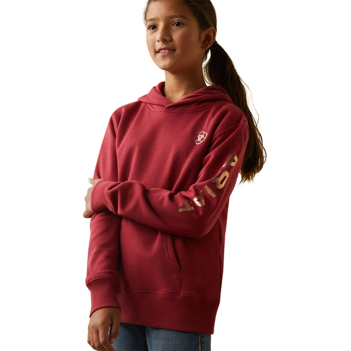 Ariat Kid's Earth Red REAL Arm Logo Hoodie