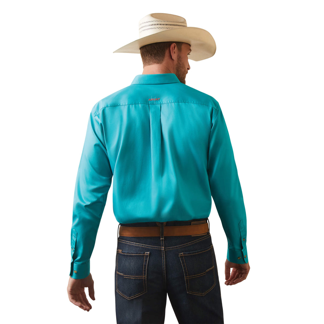 Ariat Teal Team Logo Twill Fitted Shirt