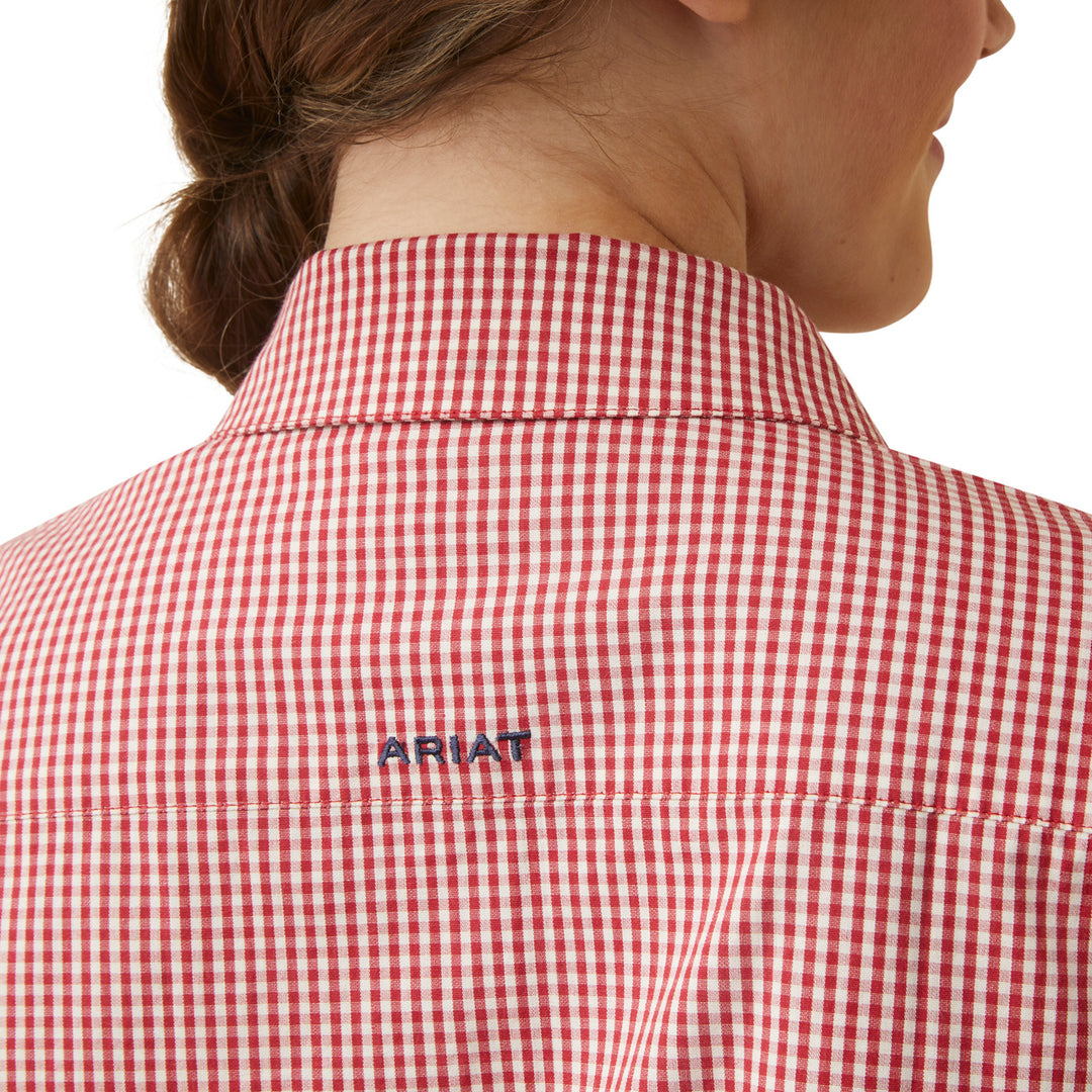 Ariat Women's Red Check Wrinkle Resist Kirby Shirt