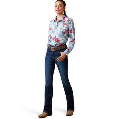 Ariat Women's Red White and Blue Pareau VentTEK Long Sleeve Shirt