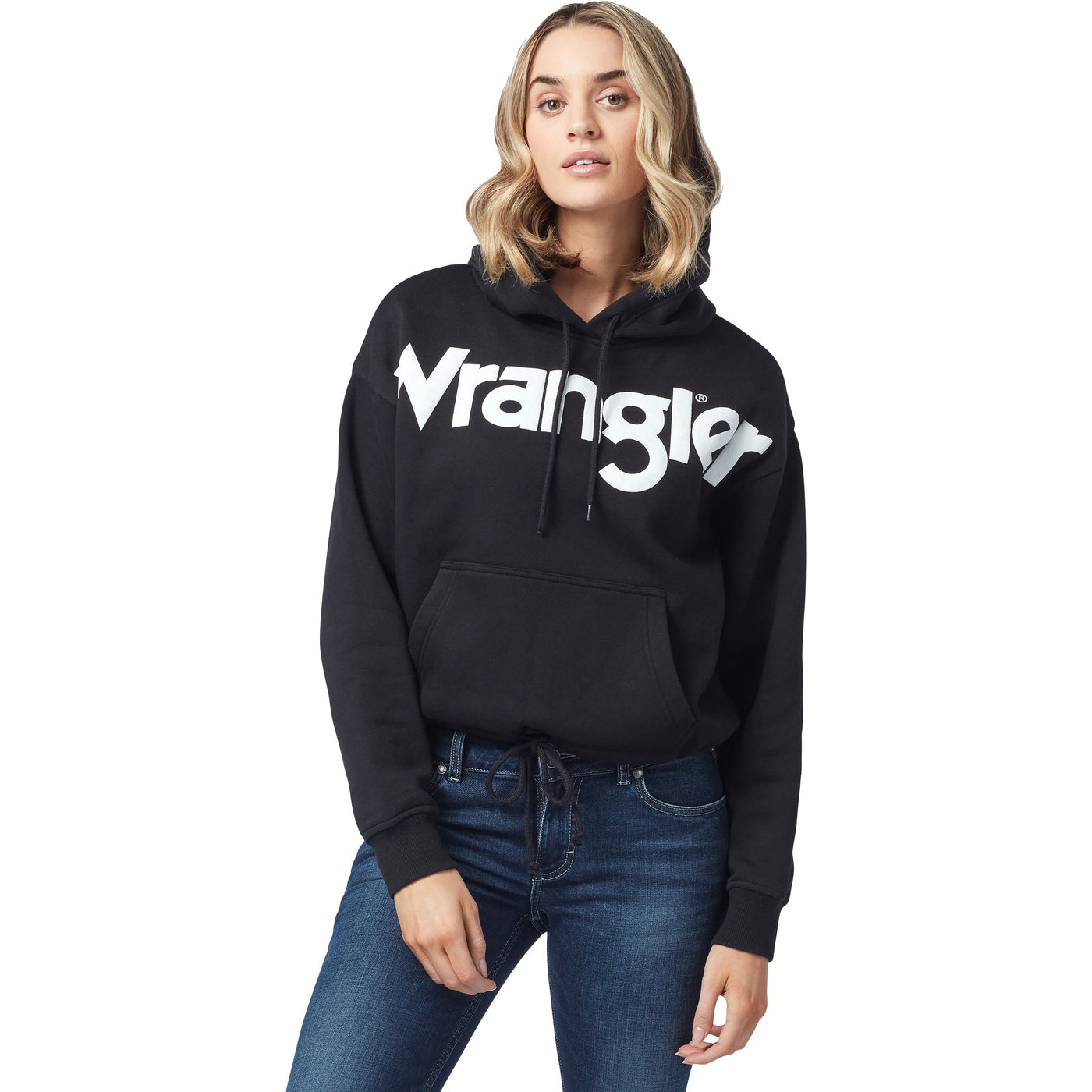 Wrangler Women's Retro Bold Logo Cropped Hoodie – West 20 Saddle Co.
