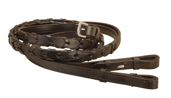 Tory Leather 60" Laced Reins with Stud Hooks