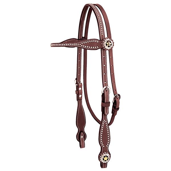 Weaver Leather Texas Star Browband Headstall - West 20 Saddle Co.