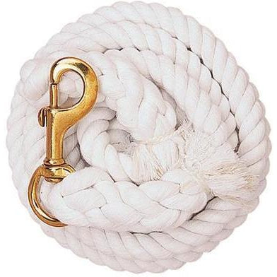 Weaver Leather White Cotton Lead Rope with Solid Brass 225 Snap - West 20 Saddle Co.