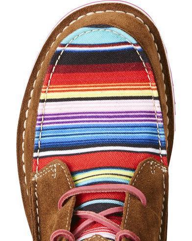 Ariat Women's Cruiser Dark Brown Suede/Pink Serape Fringe - West 20 Saddle Co.