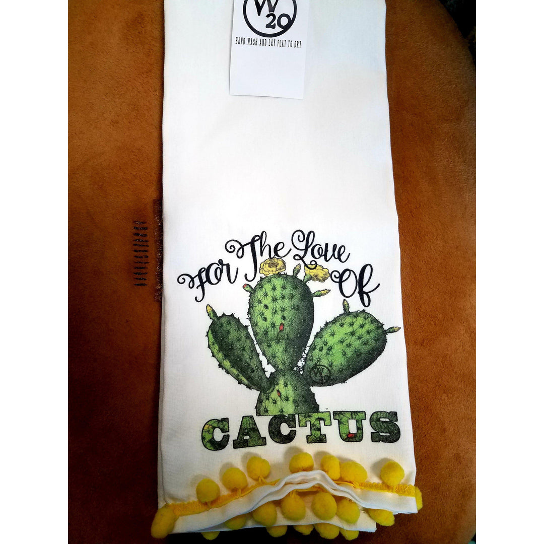 West 20 Saddle Co. For The Love Of Cactus Tea Towel - West 20 Saddle Co.