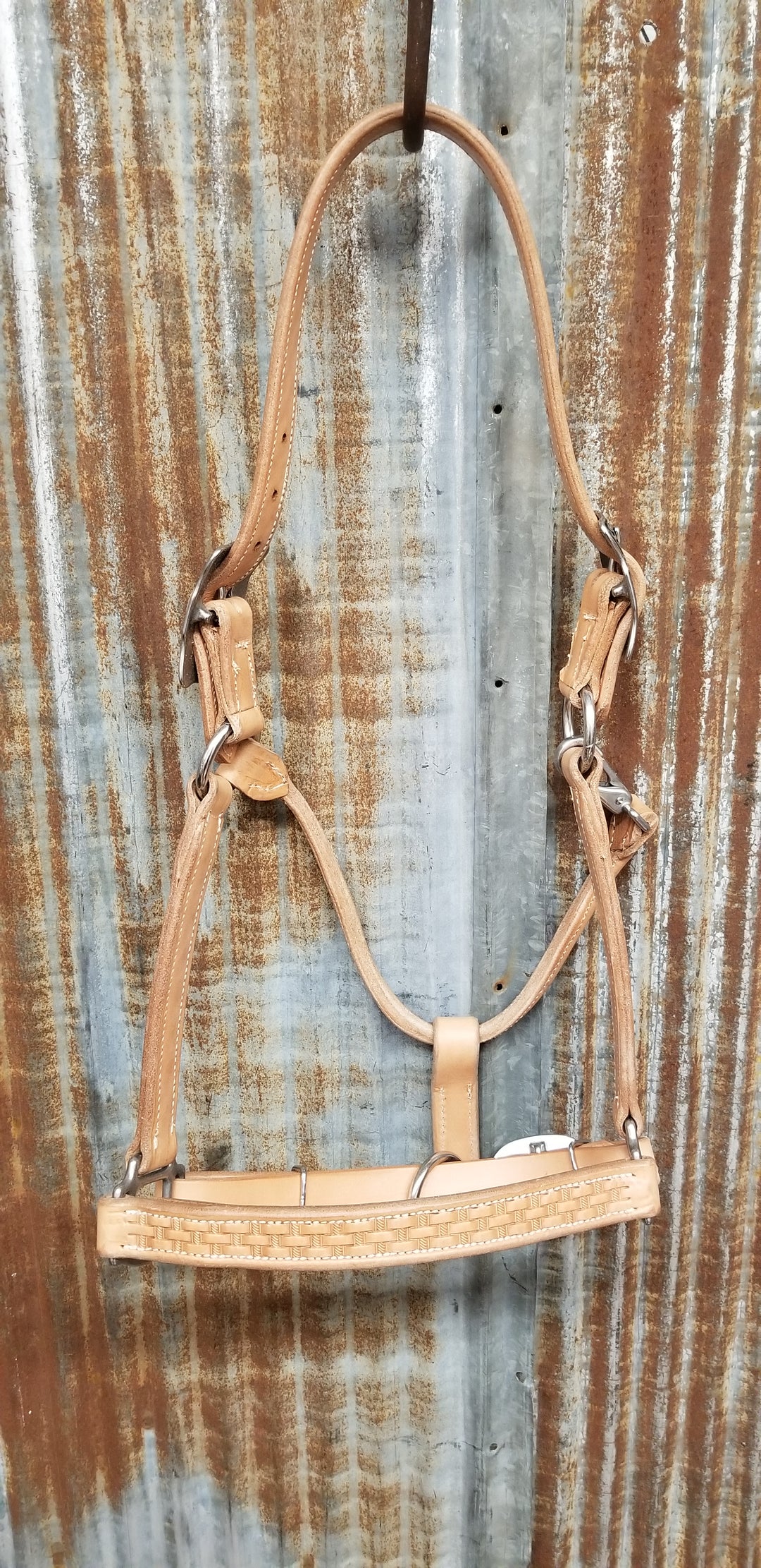 Custom West 20 Basket Weave Leather Halter