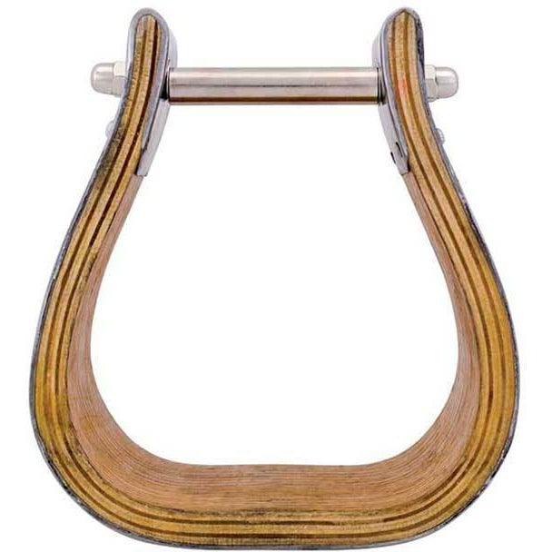 5" Stainless Steel Covered Wooden Stirrups