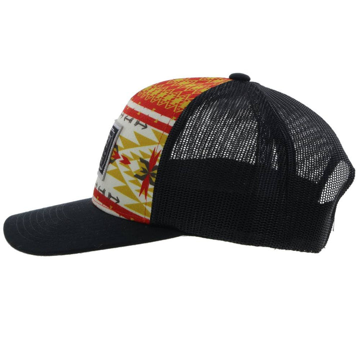 Hooey Red and Yellow Aztec Print Doc Hat