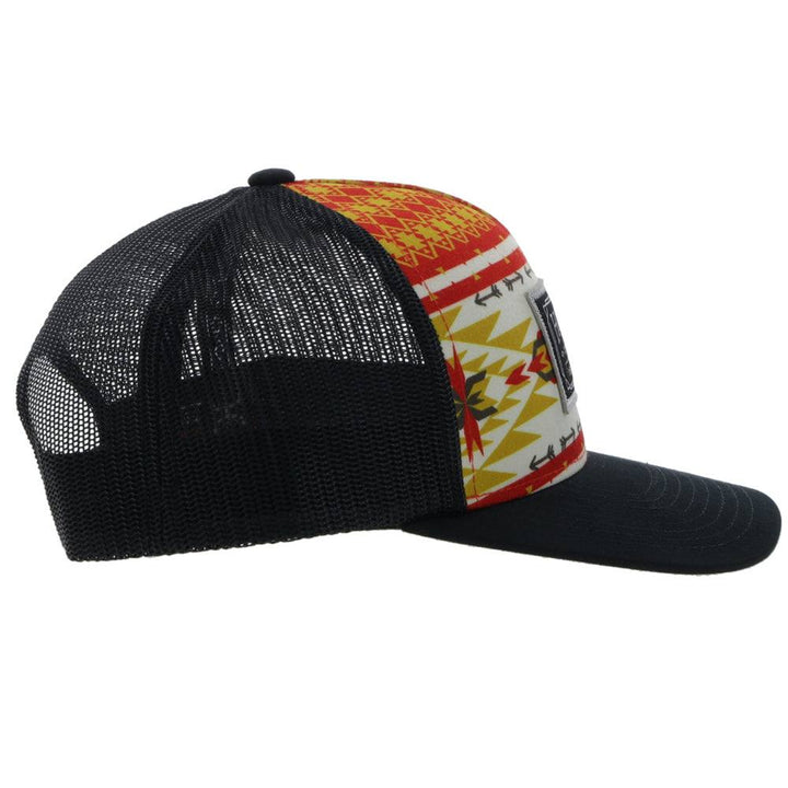 Hooey Red and Yellow Aztec Print Doc Hat