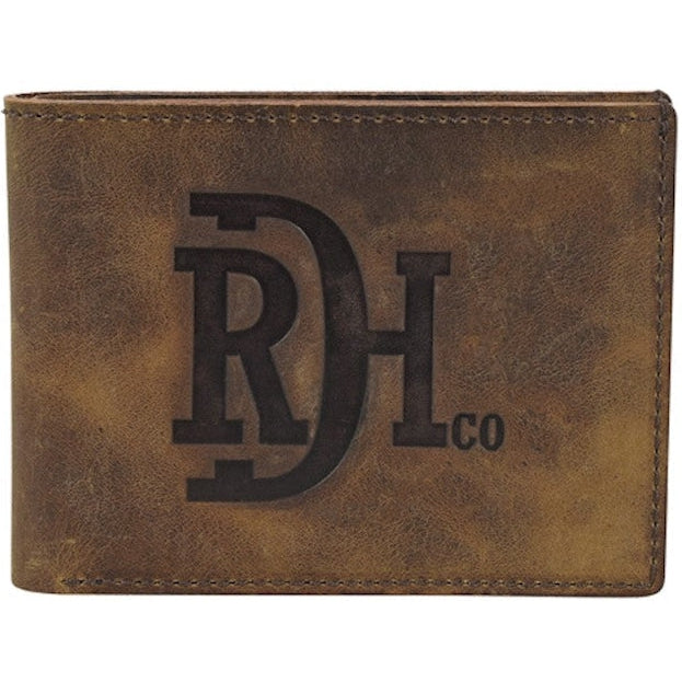 Red Dirt Hat Co Distressed Leather Bifold Wallet