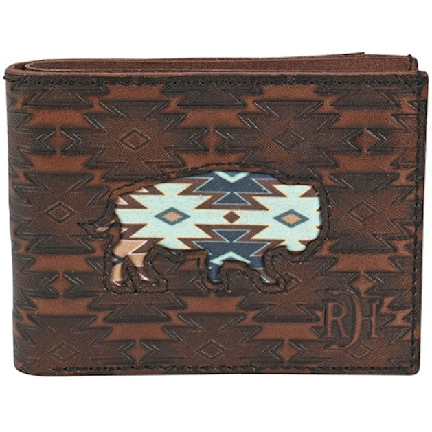 Red Dirt Hat Co Southwestern Buffalo Inlay Bifold Wallet