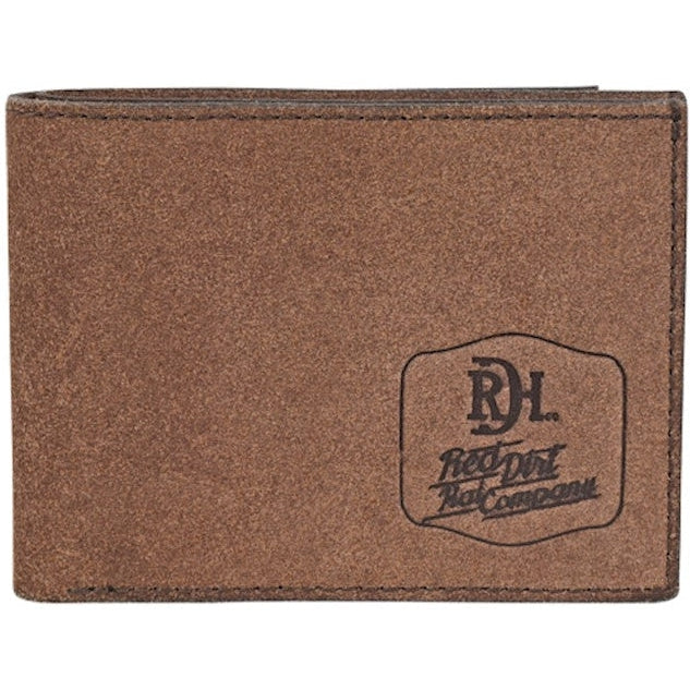 Red Dirt Hat Co Roughout Leather Bifold Wallet