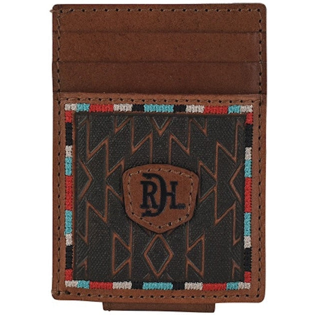 Red Dirt Hat Co Multicolor Stitching Leather Card Case