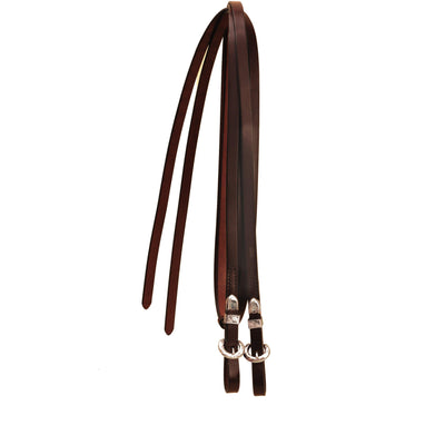 Tory Leather Silver Buckle End Show Reins - West 20 Saddle Co.