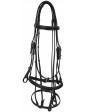 Henri de Rivel Piaffe Mono Crown Bridle With Flash Nose Band With Patent Leather - West 20 Saddle Co.