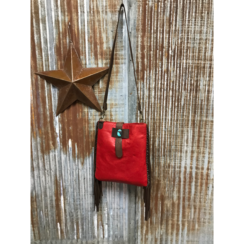 Two Bar West Red Kansas Cross-body Bag – West 20 Saddle Co.