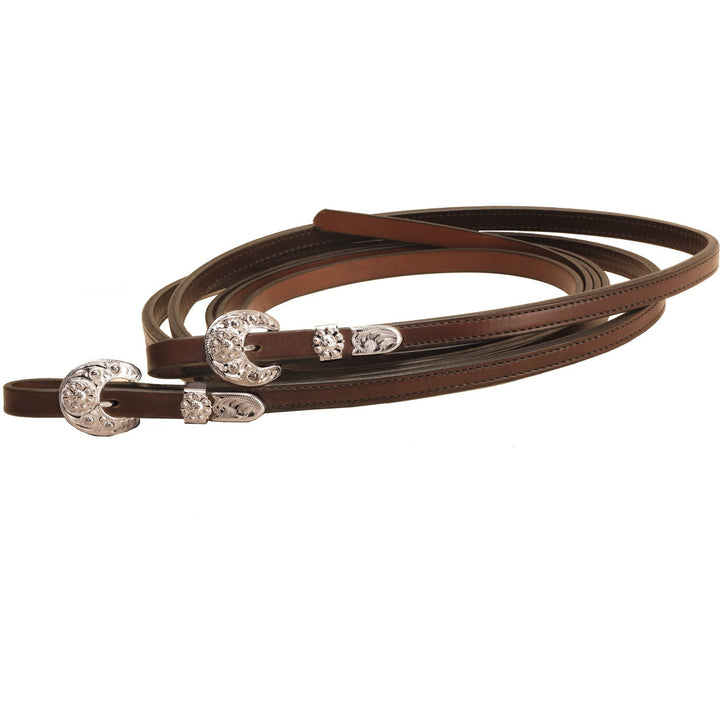 Tory Leather San Diego Berry Silver Buckle End Reins