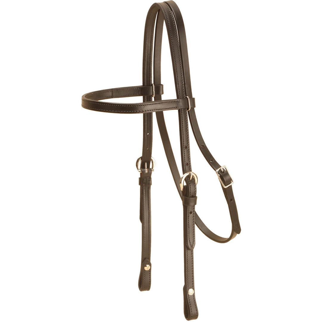 Tory Leather 5/8" Double and Stitched Browband Headstall