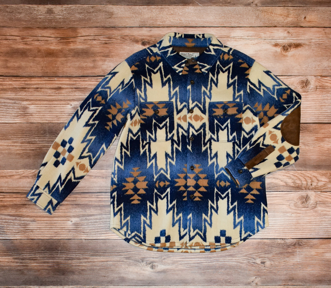 Tasha Polizzi Men's Beige Aztec Blanket Shirt