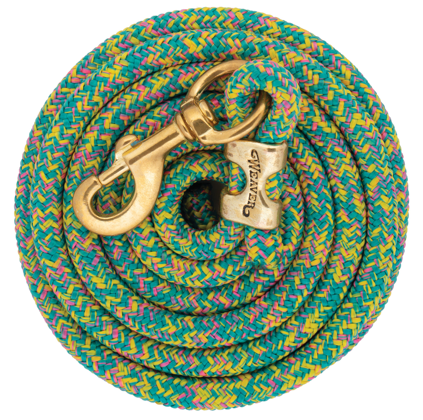 Weaver Leather Poly Lead Rope with Solid Brass 225 Snap (Multiple Color Options)