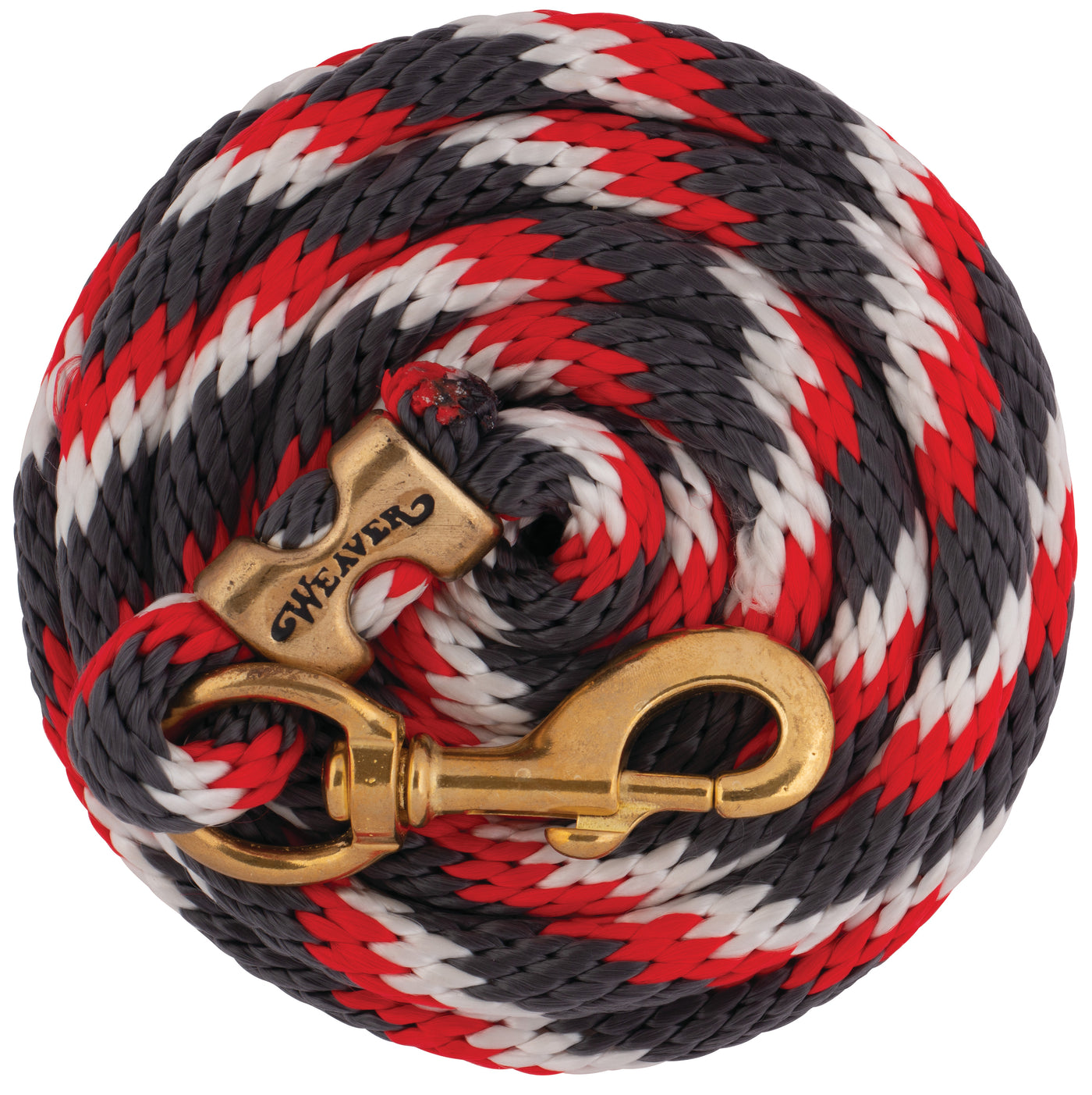 Weaver Leather Poly Lead Rope with Solid Brass 225 Snap (Multiple Color Options)