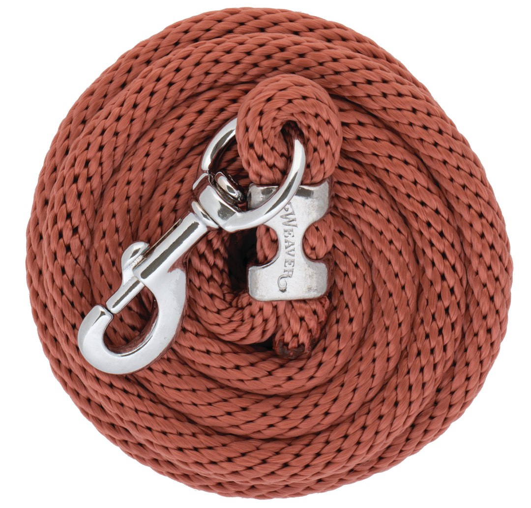 Weaver Poly Lead Rope with Chrome Brass Snap (Multiple Color Options)