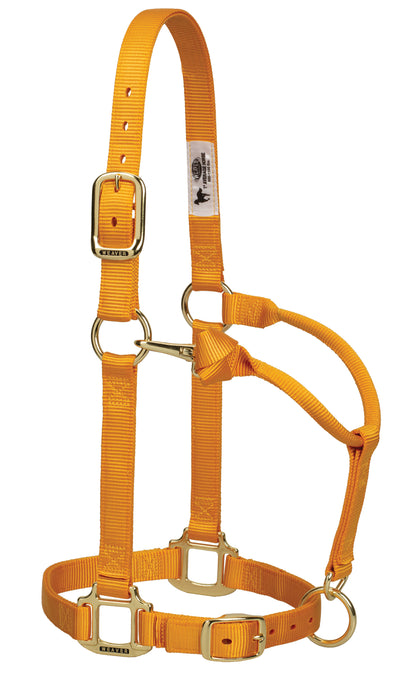 Weaver Leather Original Adjustable Chin and Throat Snap Halter, 1" Average Horse or Yearling Draft