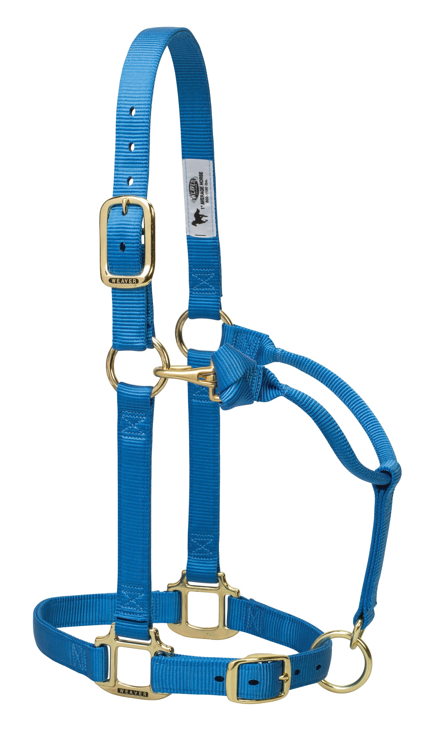 Weaver Leather Original Adjustable Chin and Throat Snap Halter, 1" Large Horse or 2-Year-Old Draft
