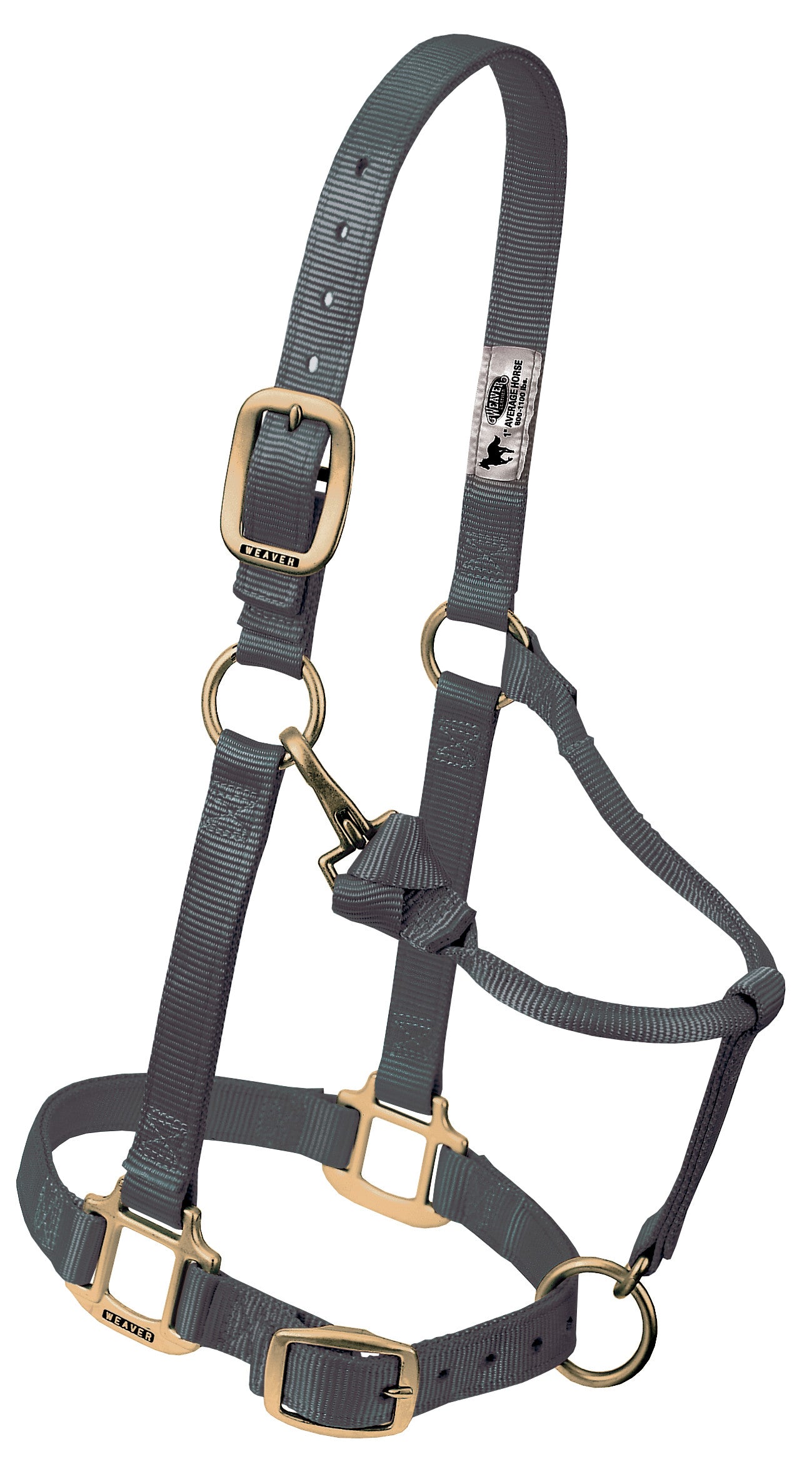 Weaver Leather Original Adjustable Chin and Throat Snap Halter, 1" Large Horse or 2-Year-Old Draft