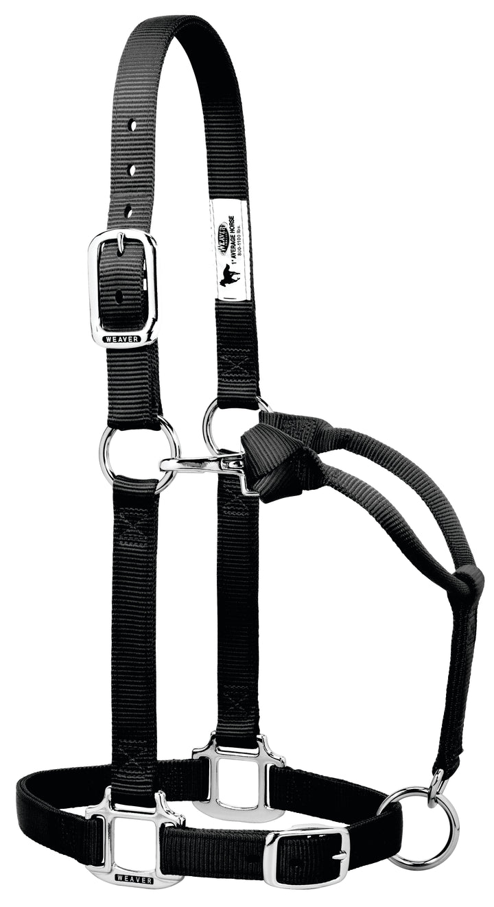 Weaver Original Adjustable Nylon Halter with Chrome Plated Hardware, Small (Multiple Color Options)