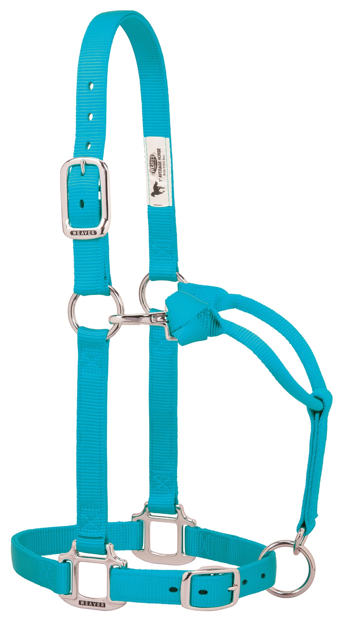 Weaver Original Adjustable Nylon Halter with Chrome Plated Hardware, Small (Multiple Color Options)