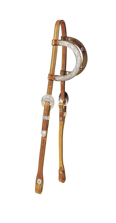 Tory Leather Oklahoma Double Ear Show Headstall - West 20 Saddle Co.