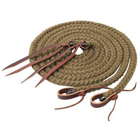 Weaver Leather Silvertip Hollow Braid Split Reins, 5/8" x 8' - West 20 Saddle Co.